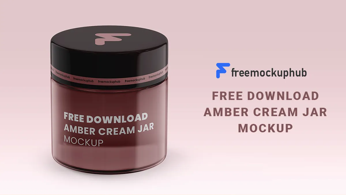 AmberCreamJarFreePSDMockup