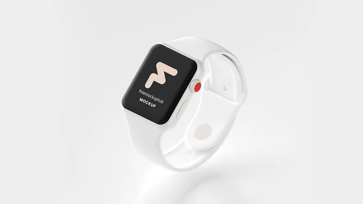 AppleWatchSeries3CeramicModelwithLeatherBandMockup