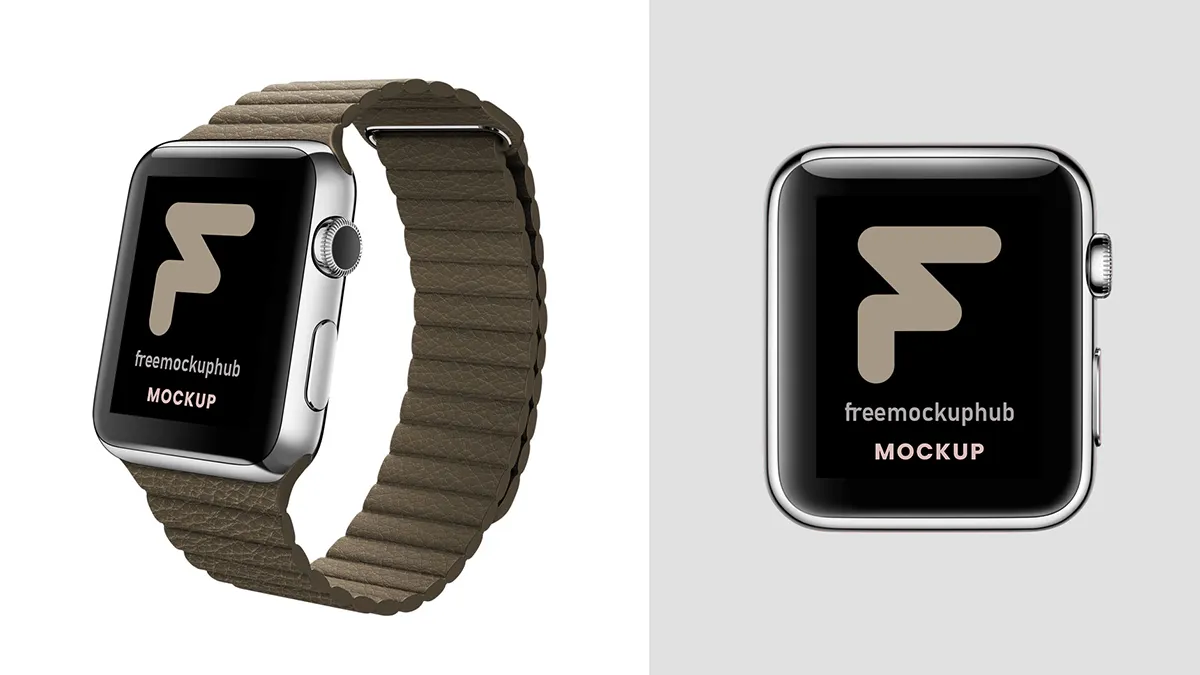 AppleWatchTemplatewithInterchangeableBandsMockup