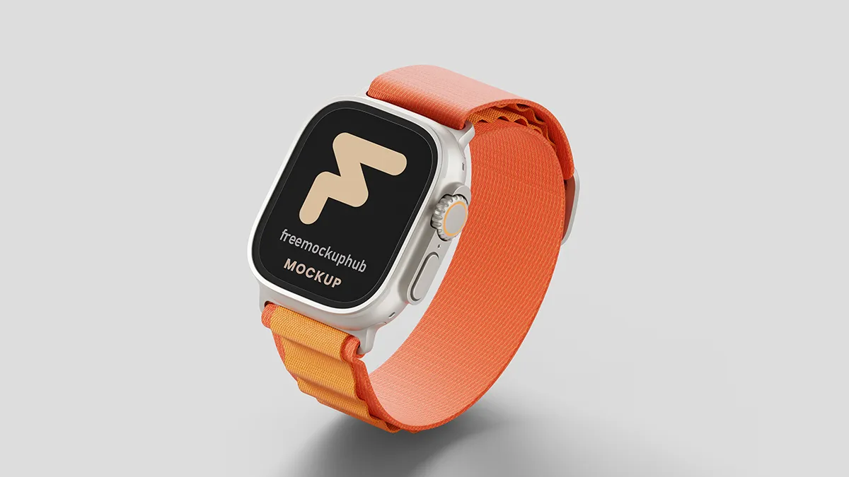 AppleWatchUltraonBlackSurfaceMockup