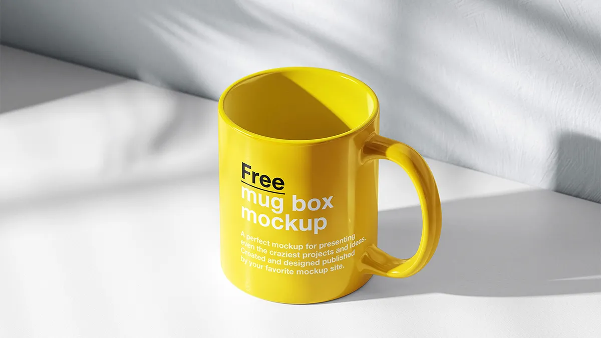 Clean Mug Mockup Free Template for Product Display