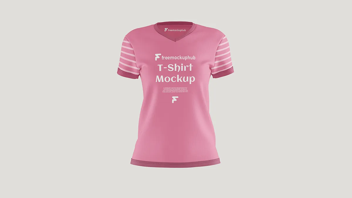 CreativeFreeWomensTShirtMockupForCustomDesigns