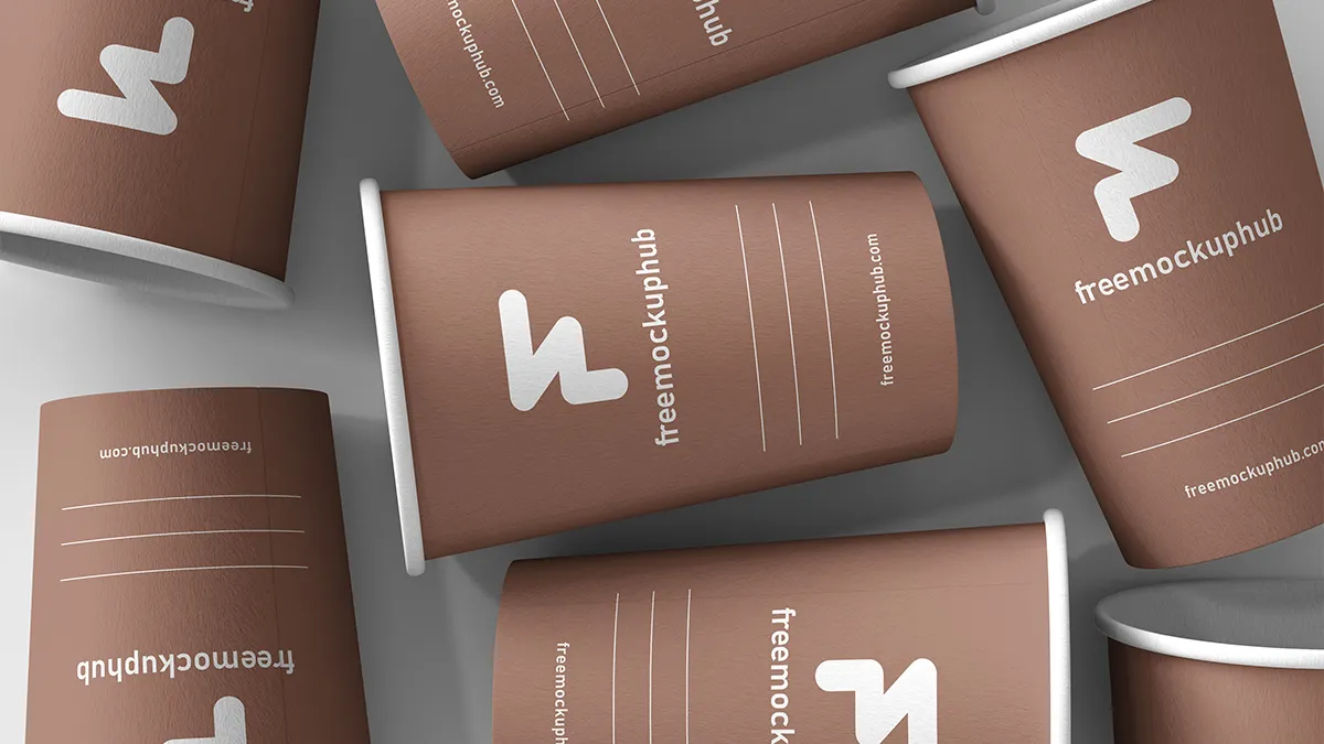 Customizable Coffee Cups Mockup Free PSD Download