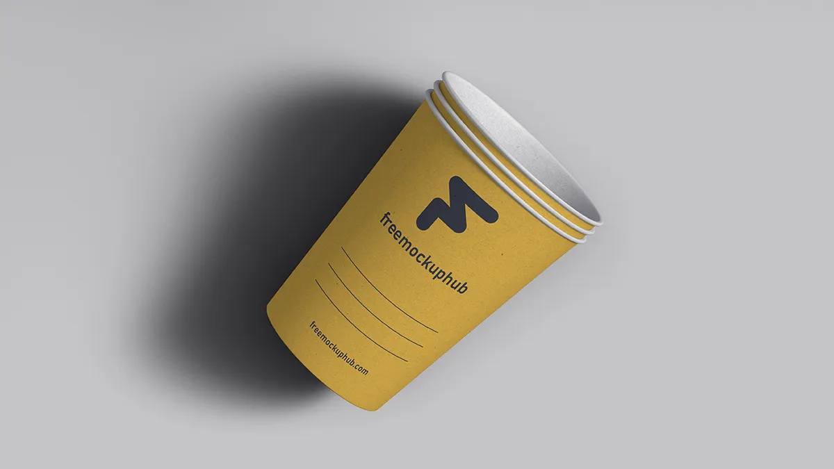 Customizable Paper Cups Mockup Template Free Download