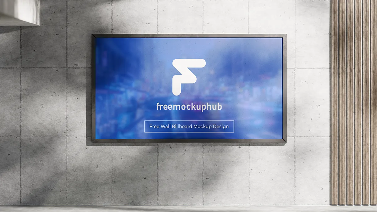 DownloadFreeWallBillboardMockupDesign