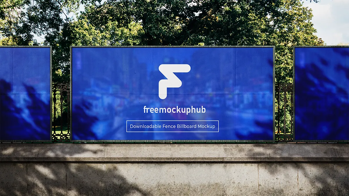 DownloadableFenceBillboardMockup