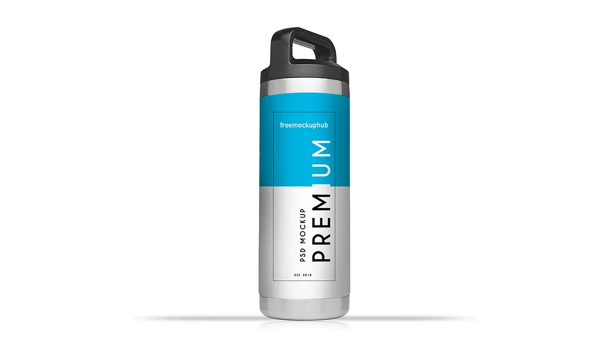 Fitness Edition Water Bottle Label Mockup