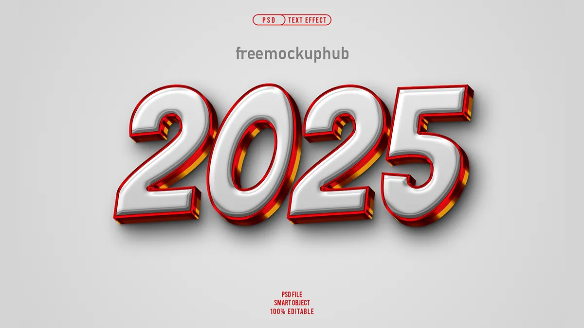 Free20253DTextEffectEditableTemplate