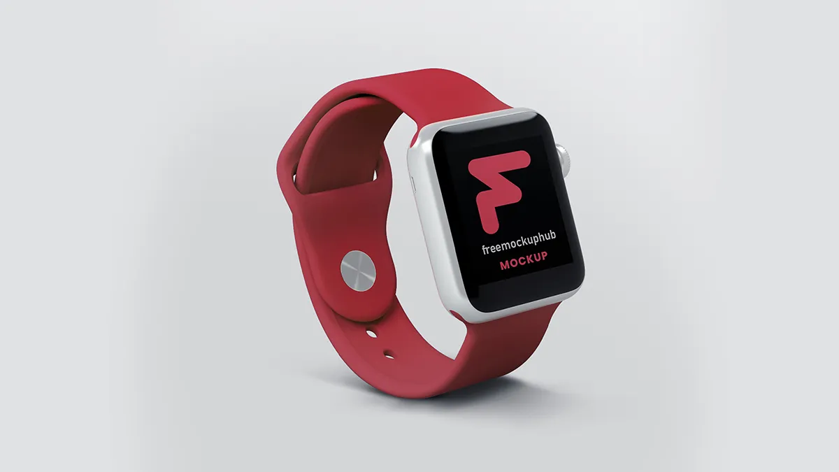 FreeAppleWatchMockupswithElegantStrapCustomization