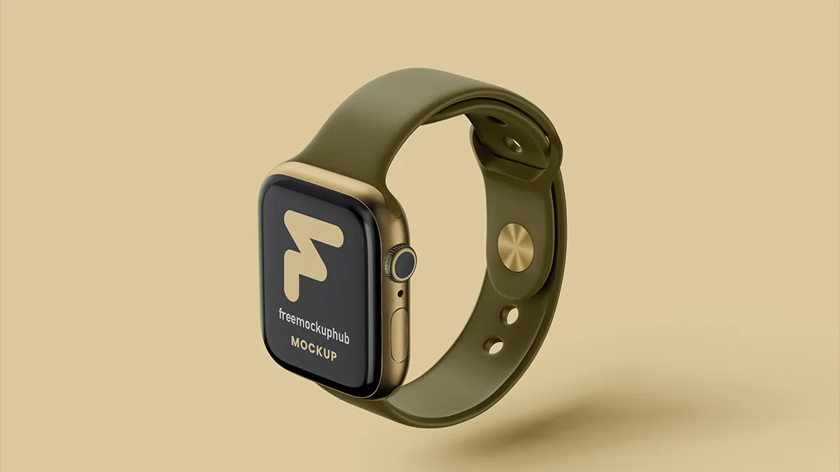 FreeAppleWatchPSDMockupwithCustomizableStrapColors