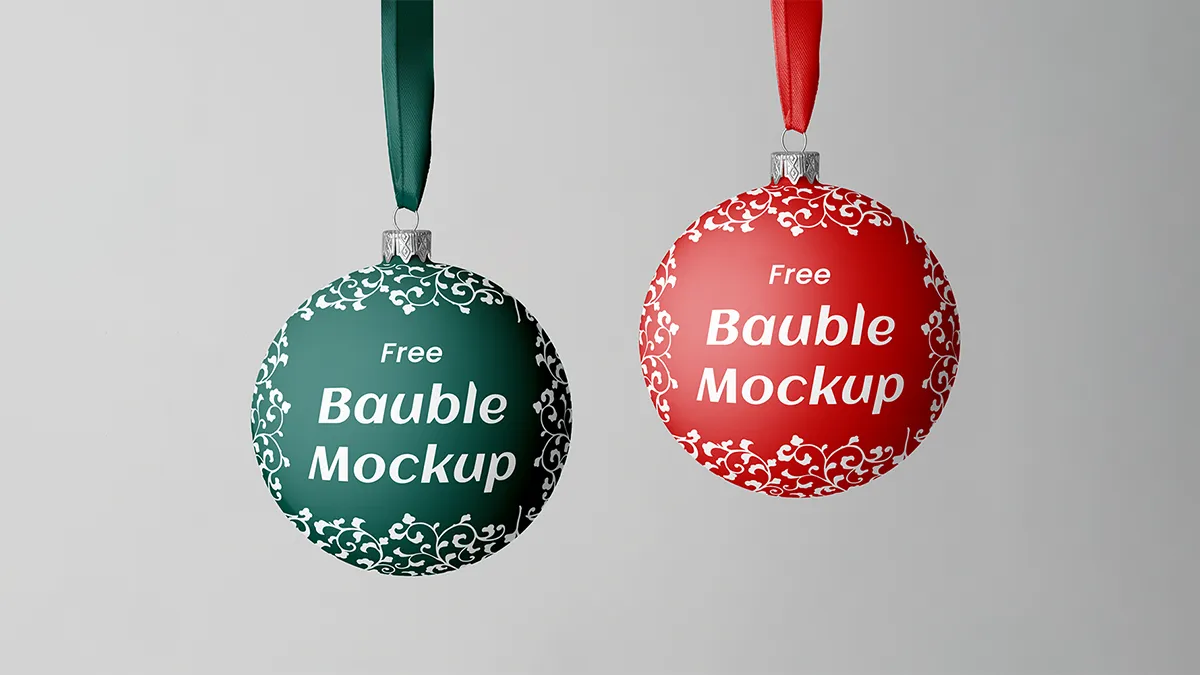 FreeBaubleMockupforFestiveDesigns