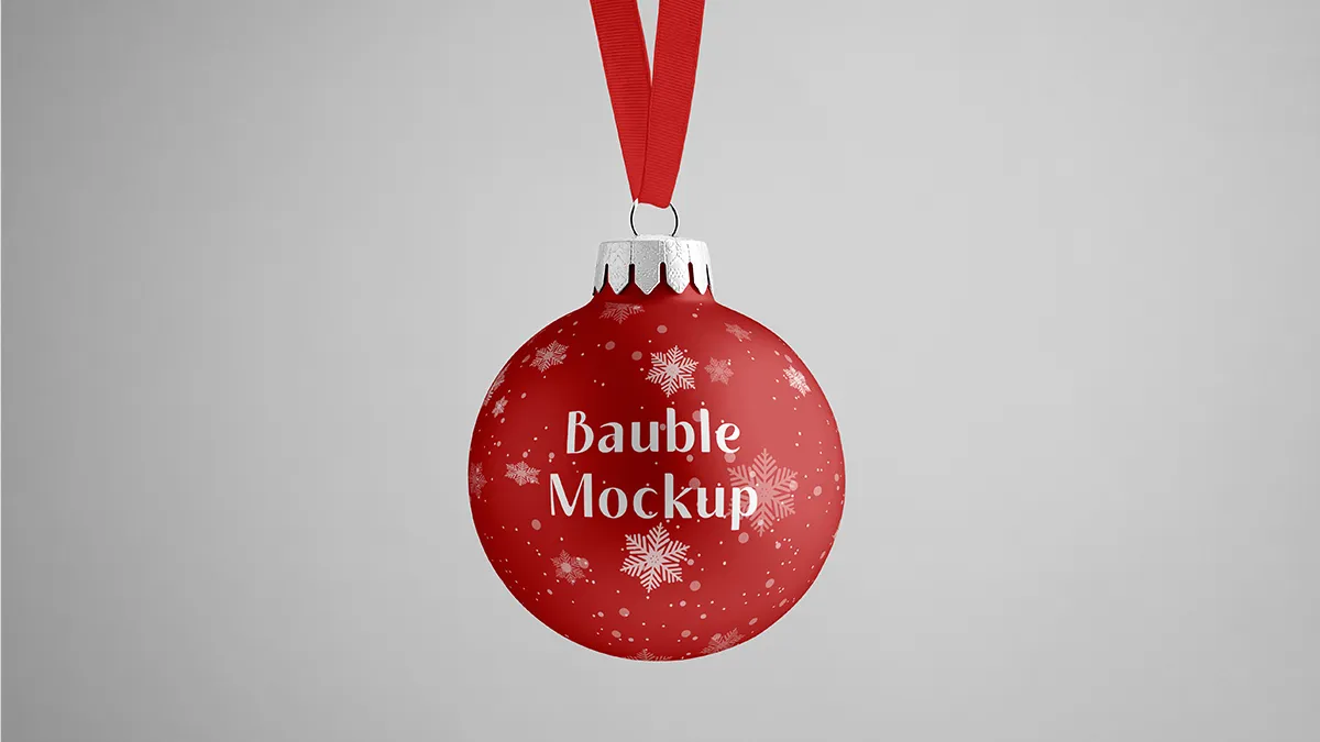 FreeChristmasBaubleMockupTemplate