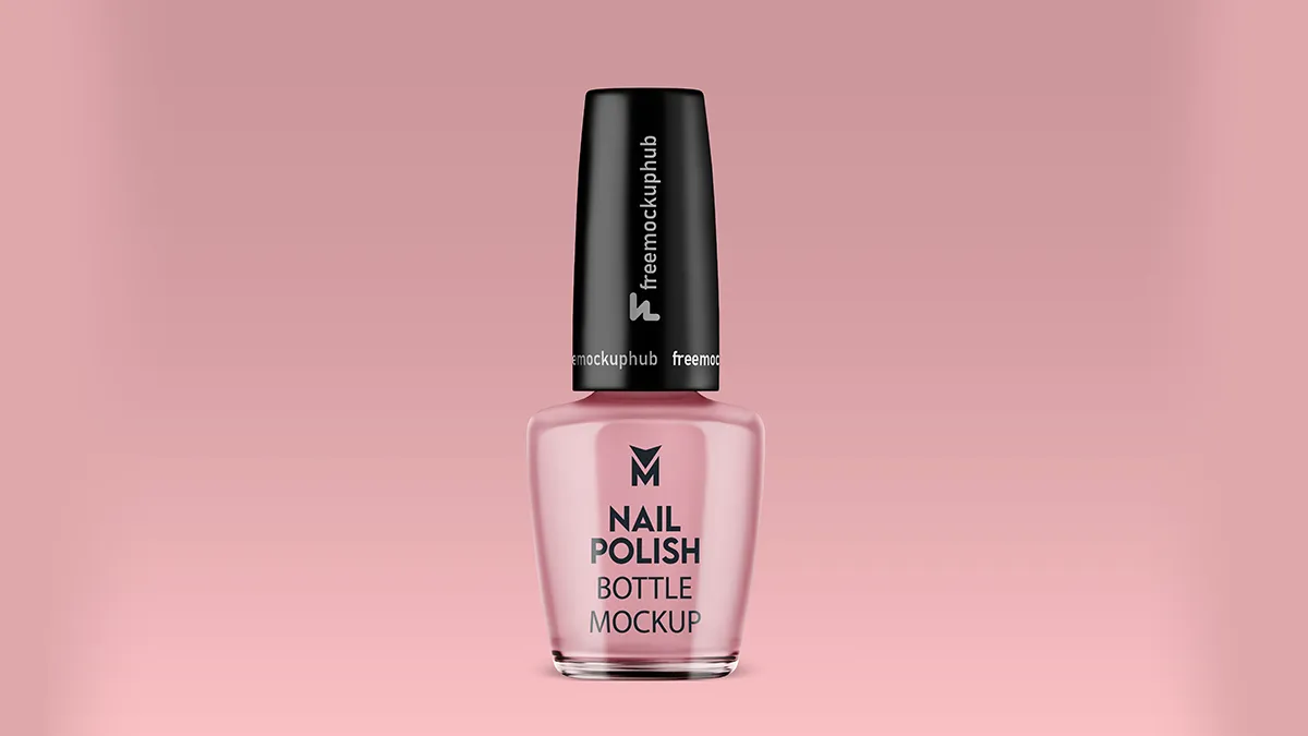 FreeEditableNailPolishBottleMockup