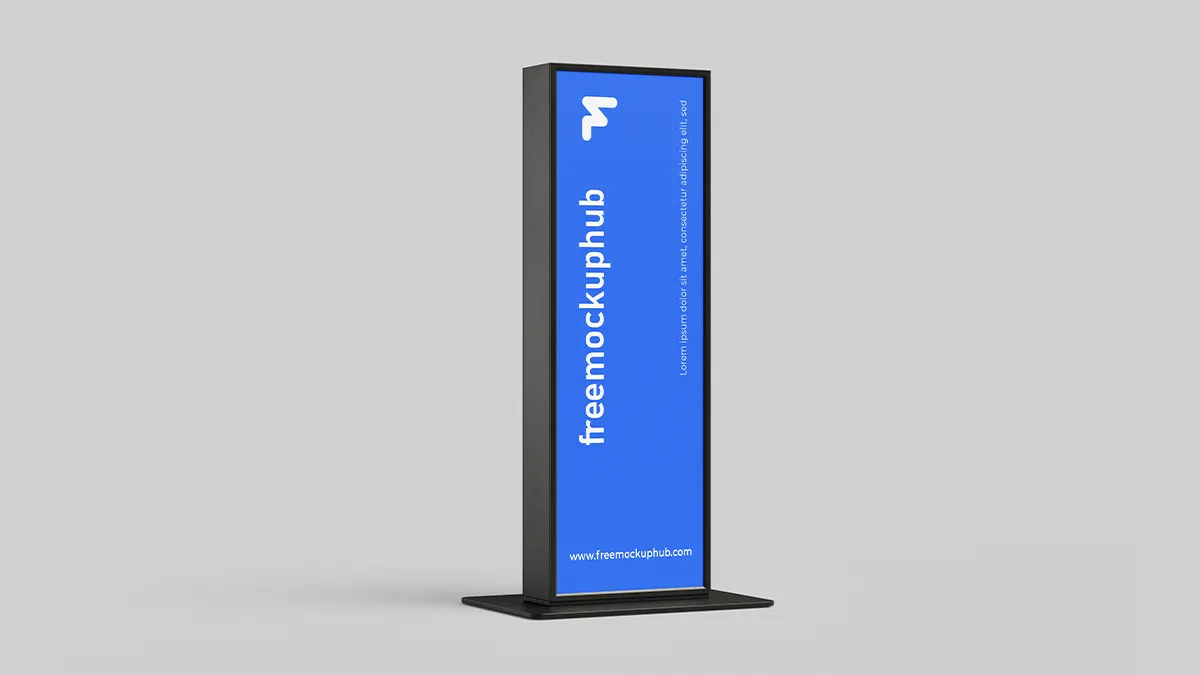 FreeRectangularDisplayStandMockup