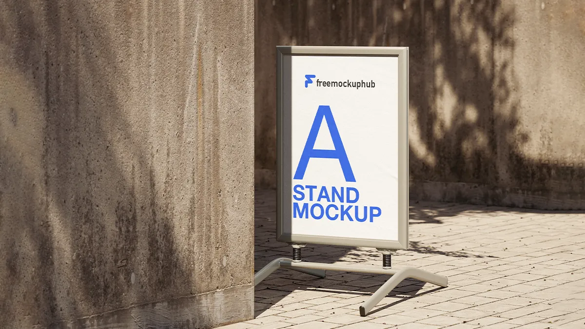 FreeStreetAdvertisingAStandMockup