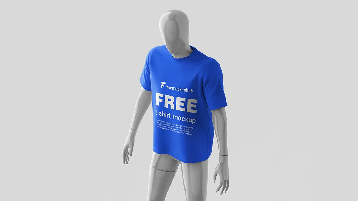 FreeTShirtDesignMockupsonaMannequin