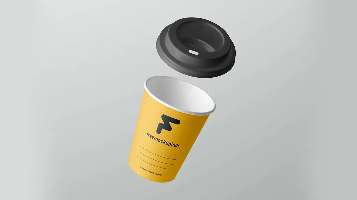 Free Coffee Cup With Lid Mockup