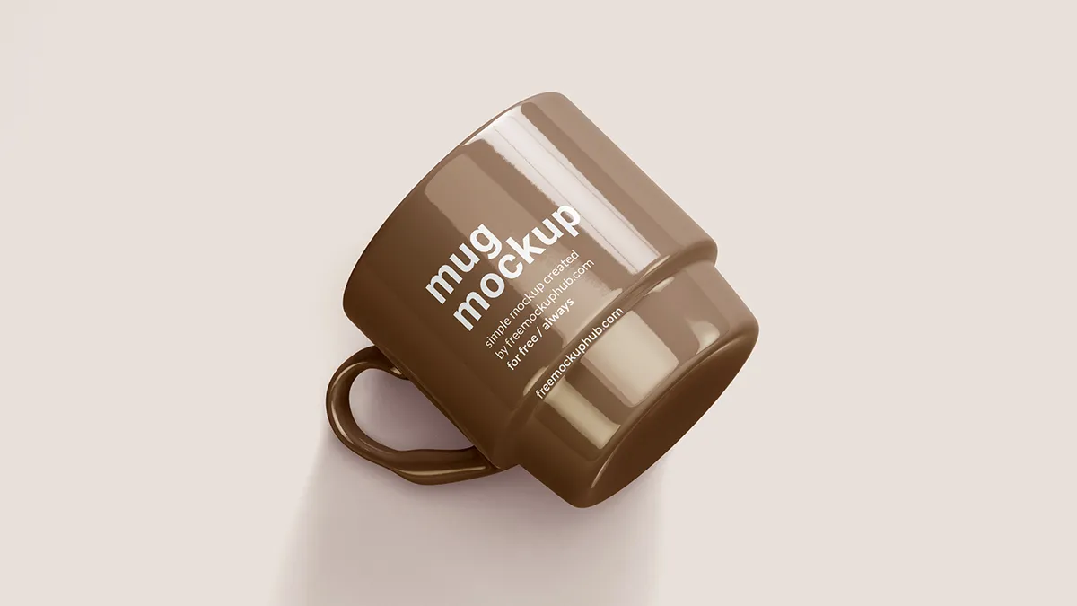 Free Editable Ceramic Mug Mockup for Branding Projects