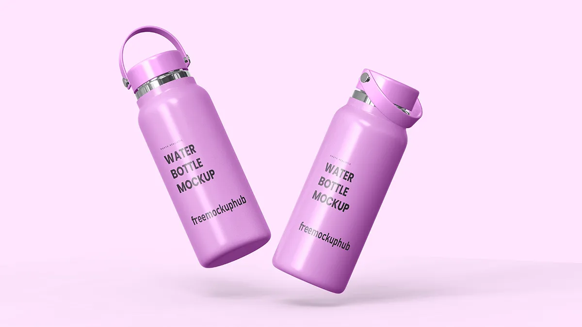 Free Gym Hydration Bottle Mockup