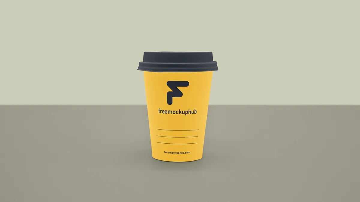 Front Coffee Cup Mockup