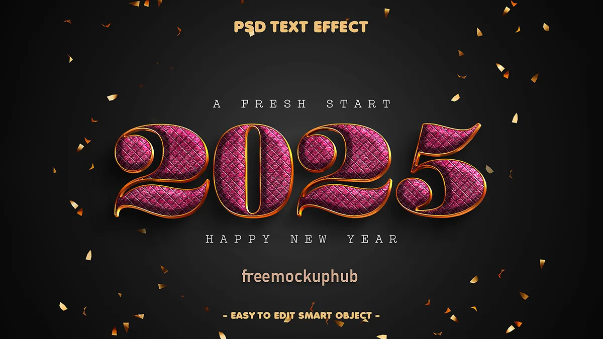 HappyNewYear2025TextEffect