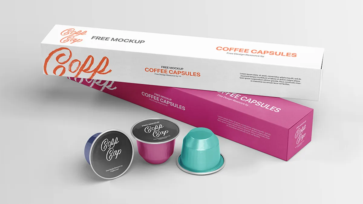 High-Resolution Coffee Capsule Mockup for Free Download