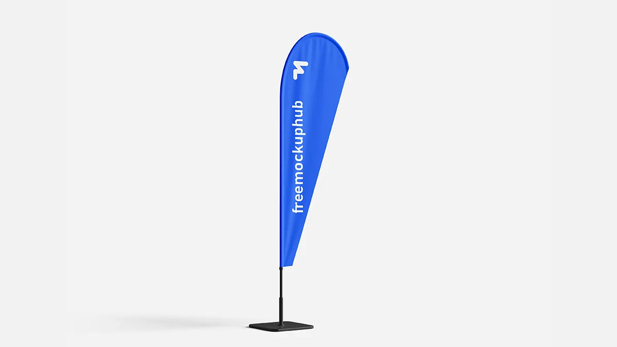 HighQualityPromotionalTeardropFlagMockup