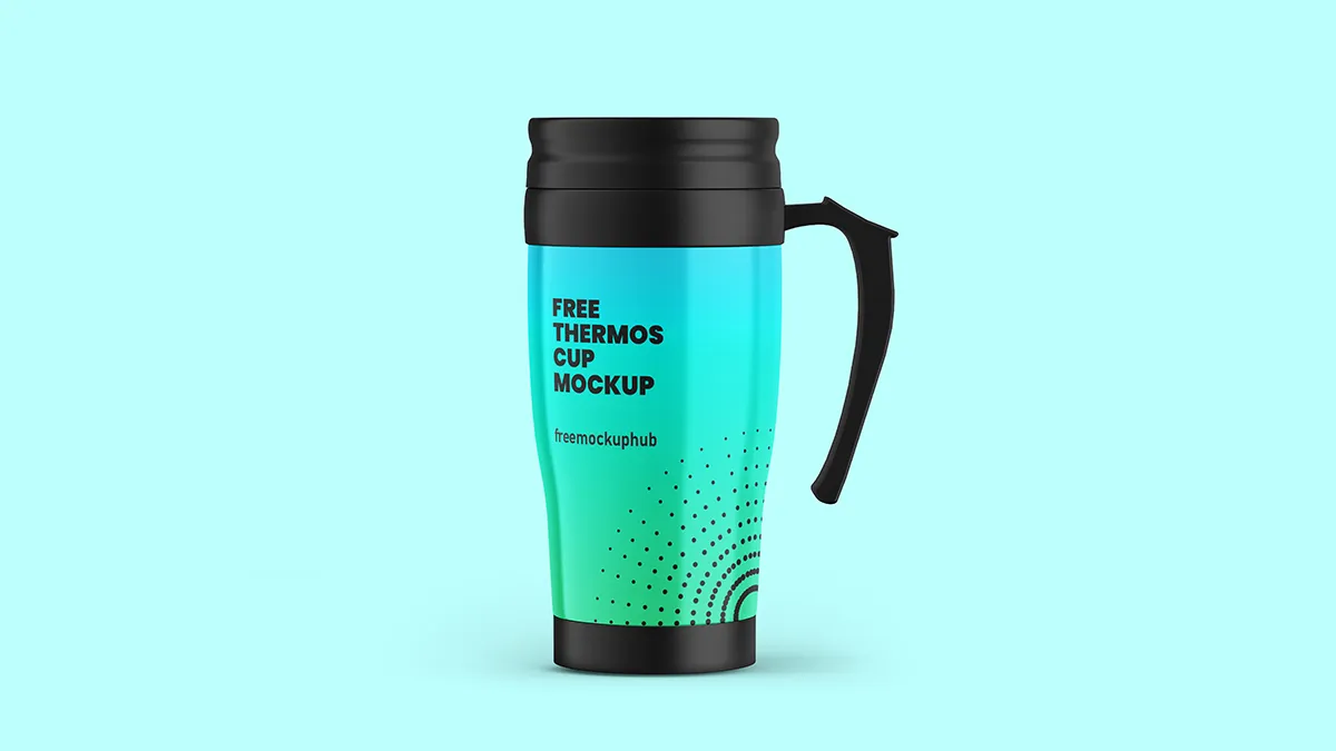 Hot Beverage Thermos Mockup