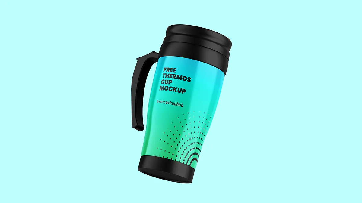 Insulated Thermos Cup Mockup