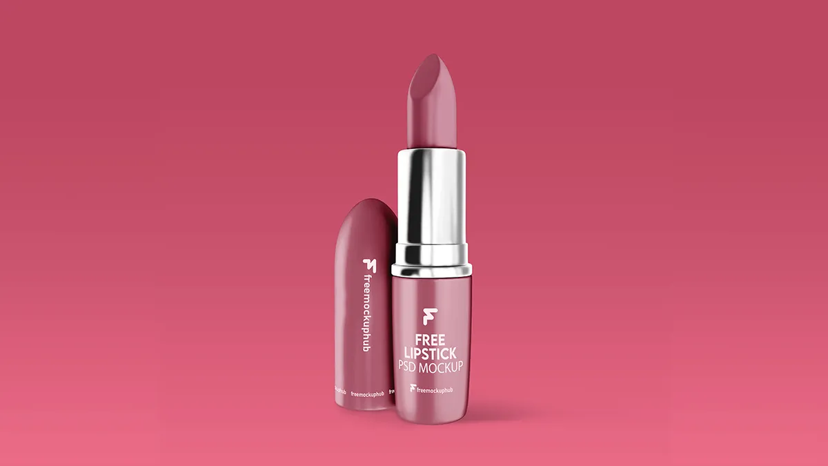 LipstickPackagingDesignFreeMockup