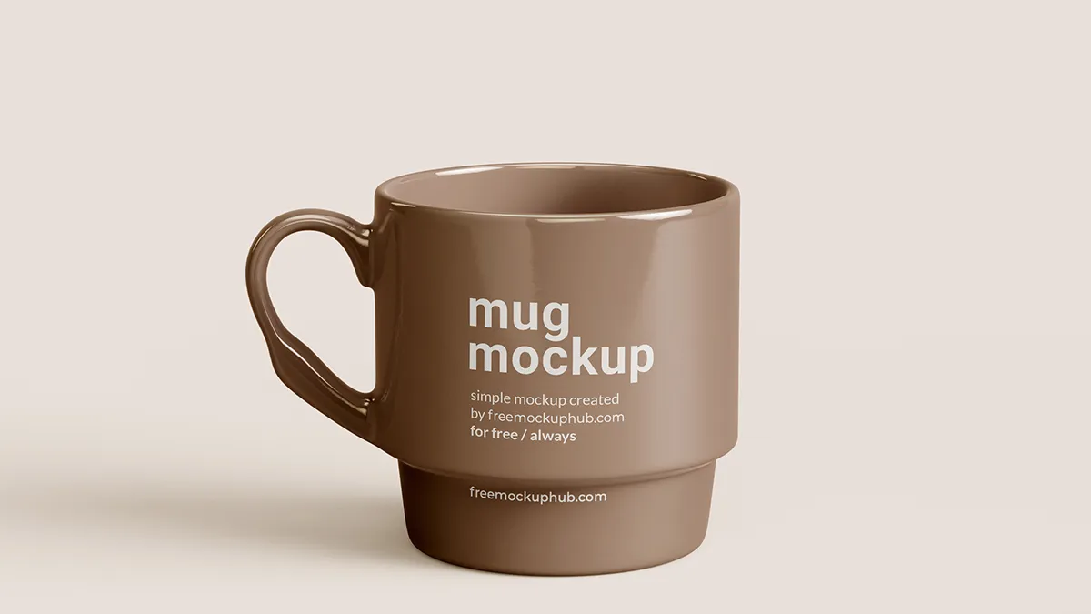 Minimal Ceramic Mug Mockup Free PSD Download