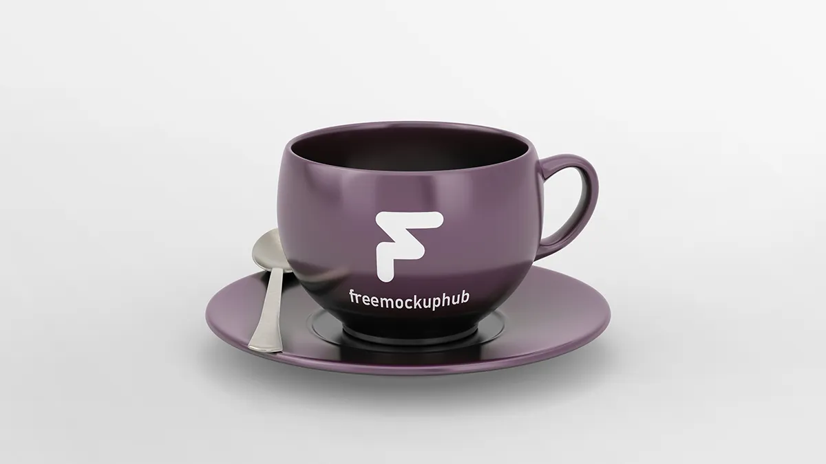 Minimal Tea Cup Mockup Free PSD Template