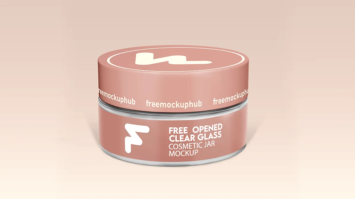 OpenedGlassCosmeticJarFreeMockup