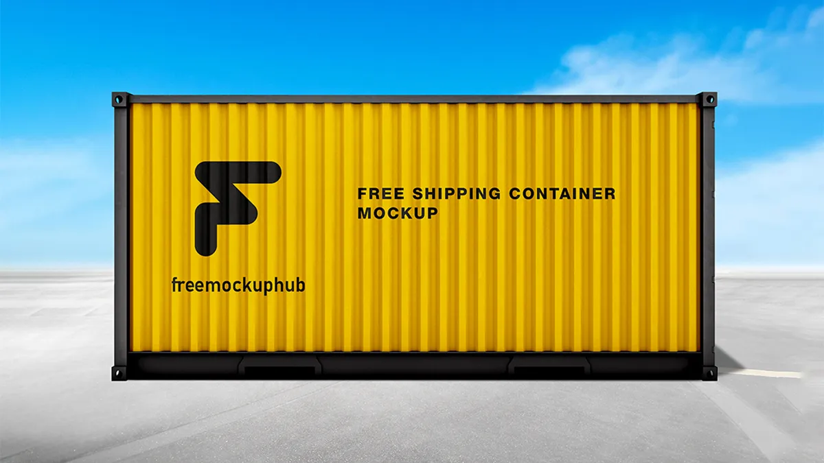 OutdoorShippingContainerAdvertisementMockup