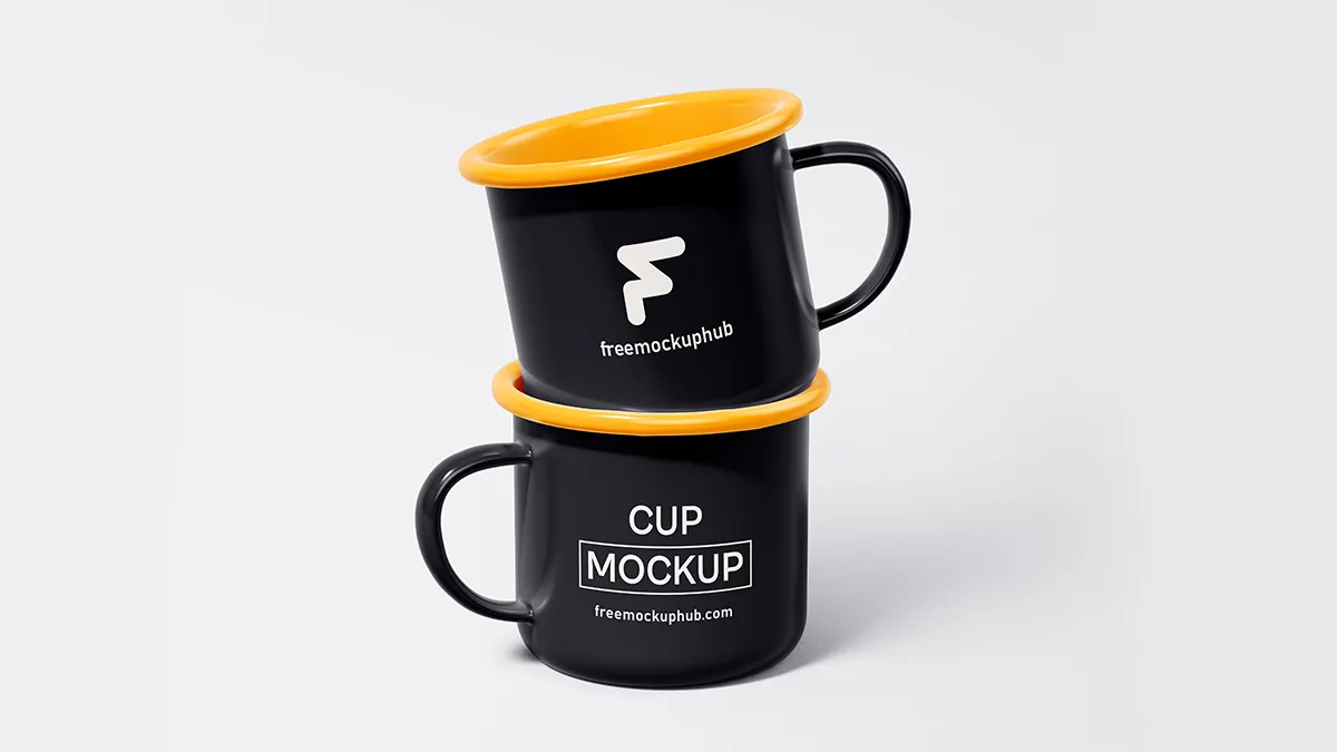 Sleek Steel Mug Mockup Minimalistic Design Free Download