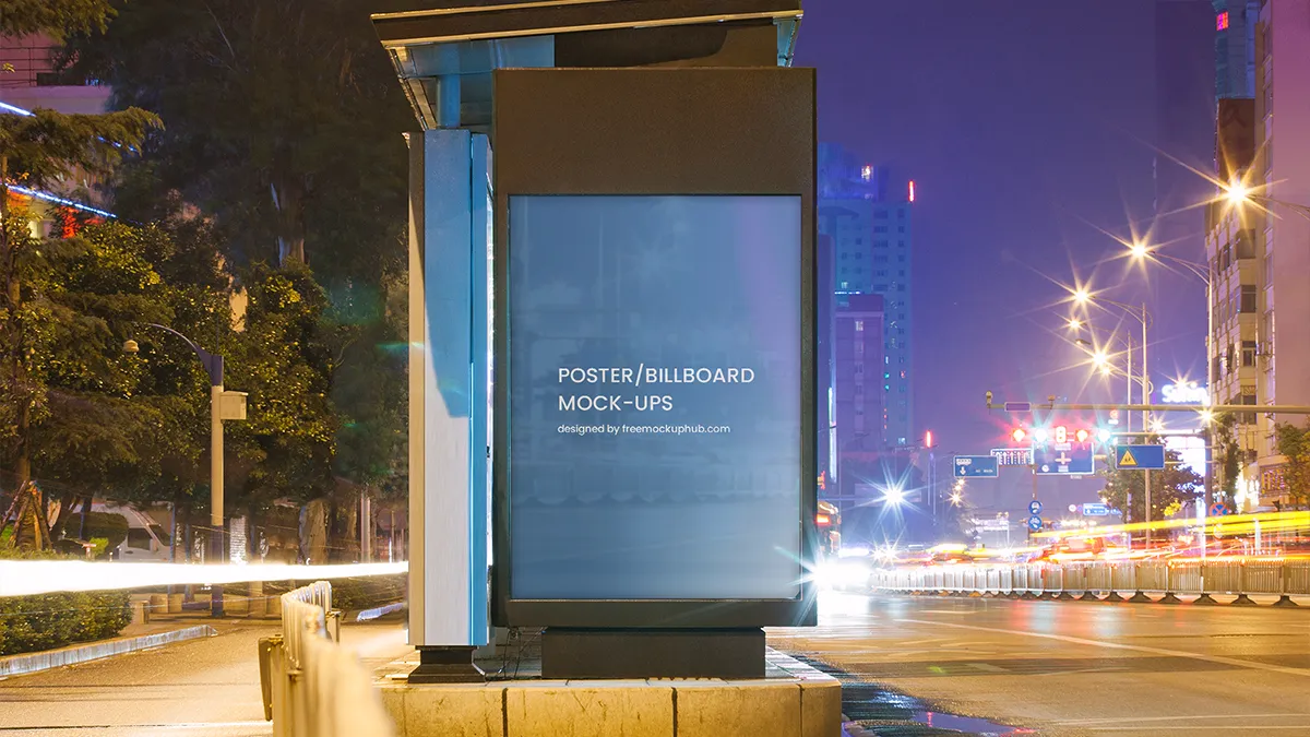 StunningBusStopBillboardMockupFreePSDDesign