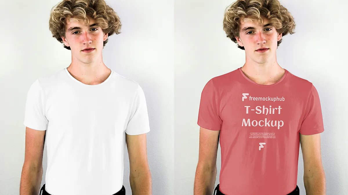 TShirtOnMenMockup