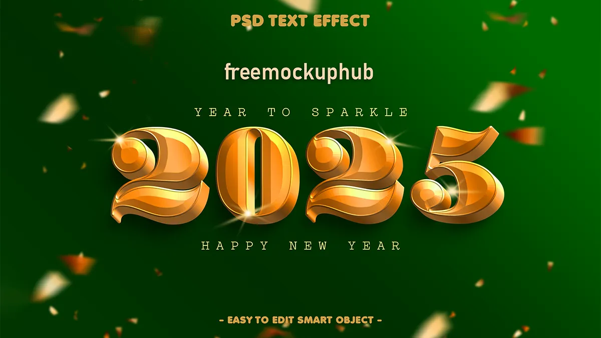 TextEffectConceptforHappyNewYear2025