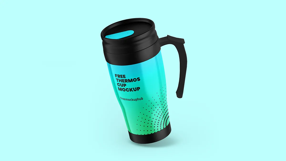 Travel Thermos Cup Mockup