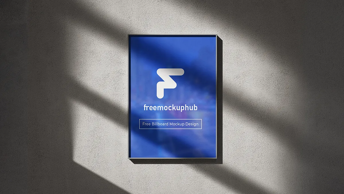 WallMountedPosterDisplayMockup