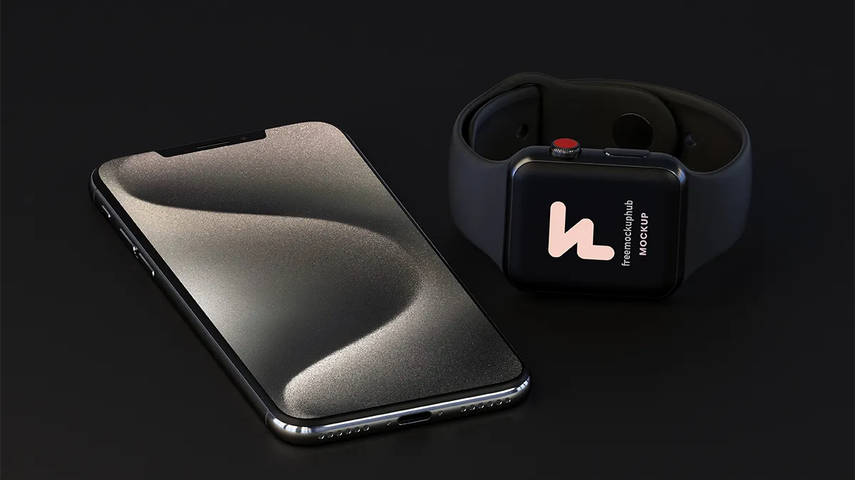 iPhoneXandAppleWatchSeries3withStylishCaseMockup