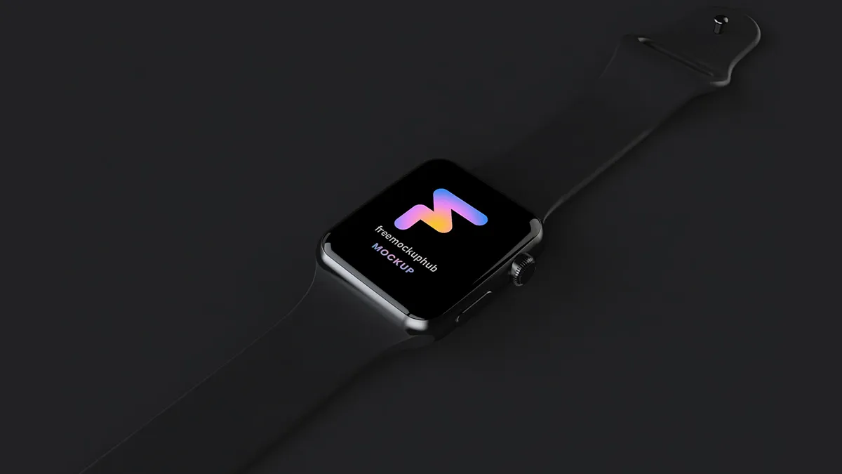 iWatchFreeMockupwithCustomizableScreenandBands