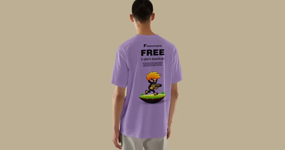 backside t shirt mockup psd