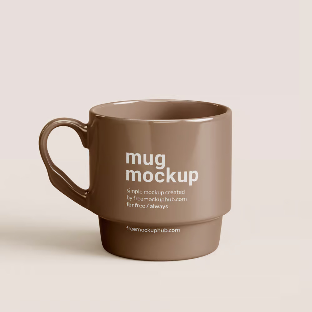 Minimal Ceramic Mug Mockup – Free PSD Mockup
