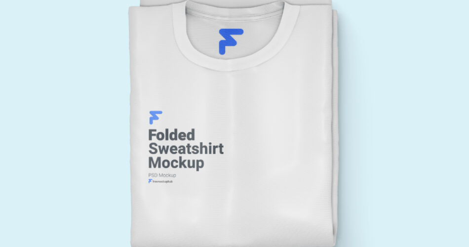 folded sweatshirt mockup