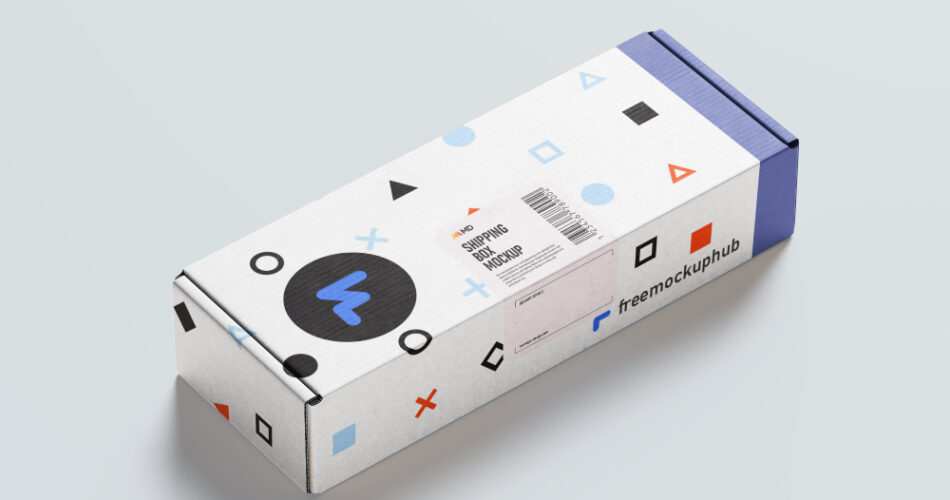 shipping box mockup